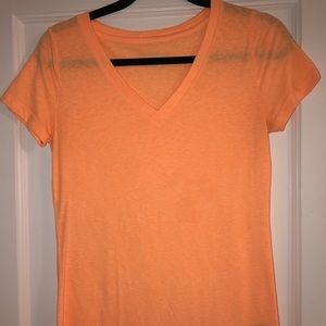 Women’s Mossimo Neon Orange Vneck Tshirt- Size S